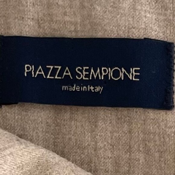 Piazza Sempione Designer Lightweight Wide Leg Hi Waist Pants Heather Tan Sz S - Picture 8 of 9